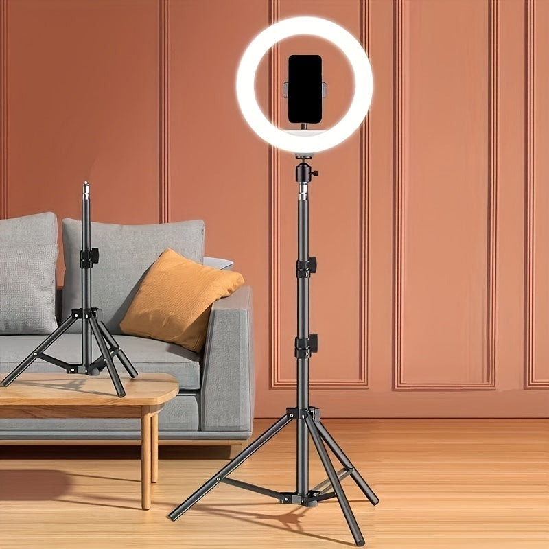 Adjustable Tripod Stand LED Ring Light – Ideal for Photography and Streaming