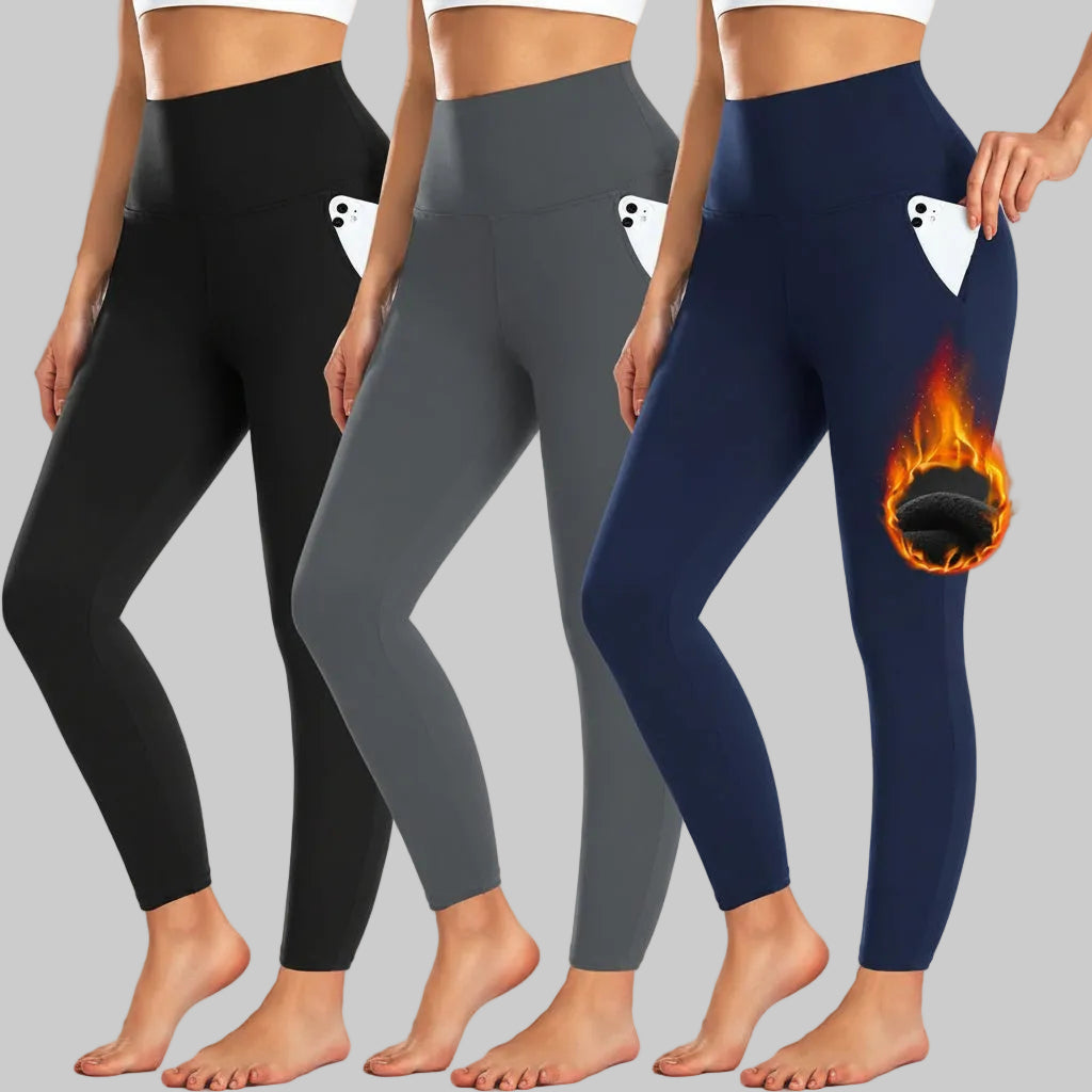 Essential High Rise Leggings with Convenient Pockets