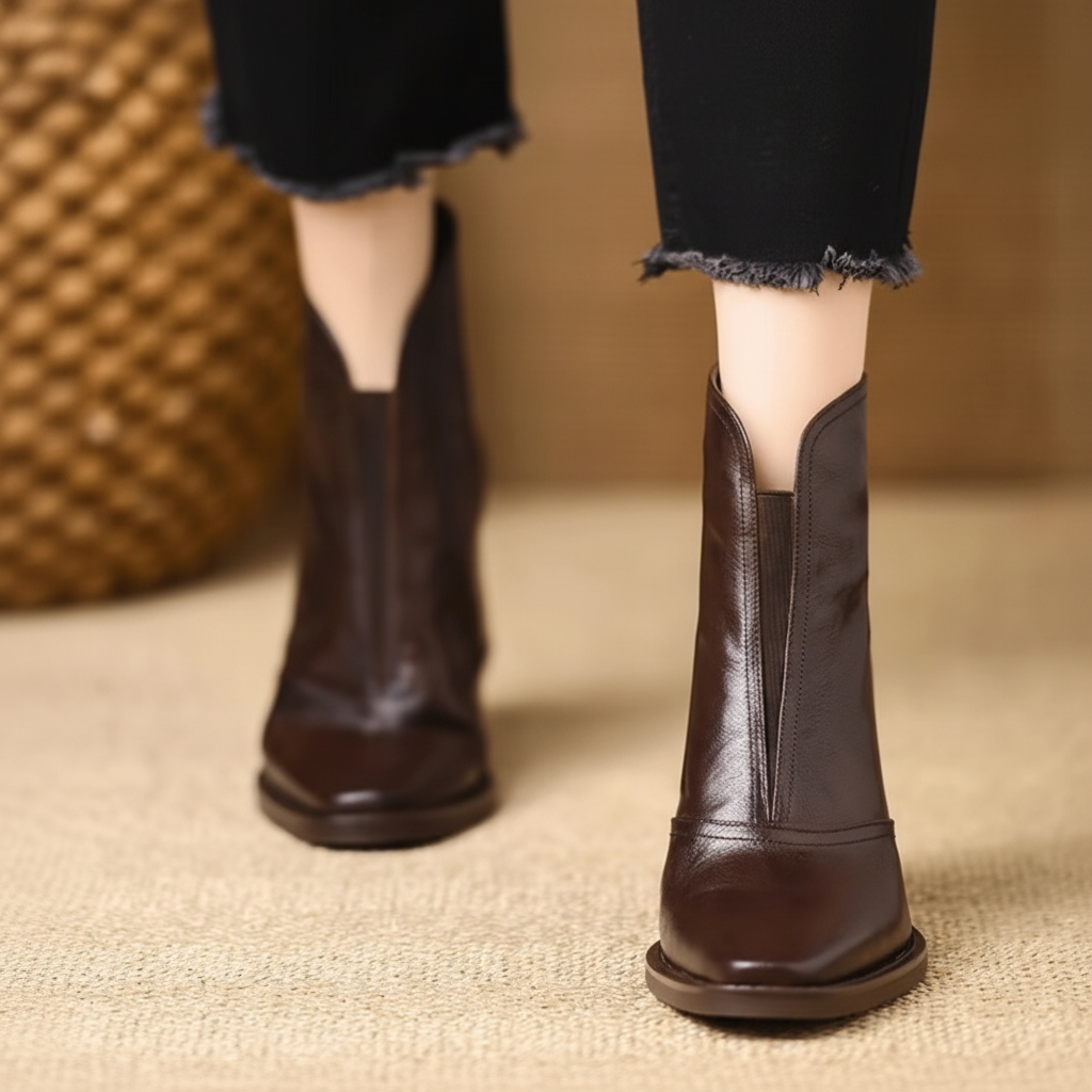 Chic Mid-Heel Ankle Boots with Convenient Zipper for Daily Wear