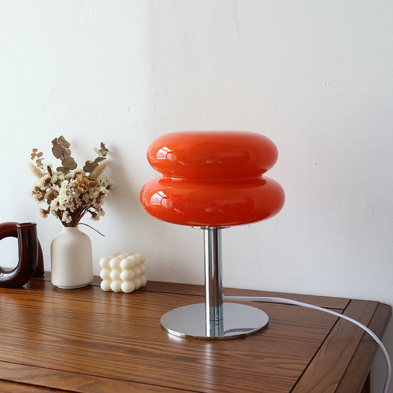 Luna Glow Elegant Glass Table Lamp with Adjustable LED Light