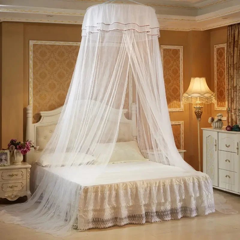 Enchanted Canopy Mosquito Net with Glowing Butterfly Accents