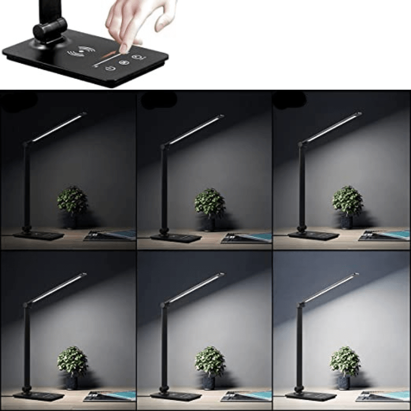 Lumos Smart LED Desk Lamp with Qi Charging and Custom Brightness