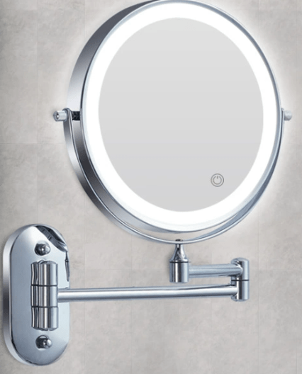 ClarityBright Magnifying Mirror with Adjustable Glow and Rechargeable Power