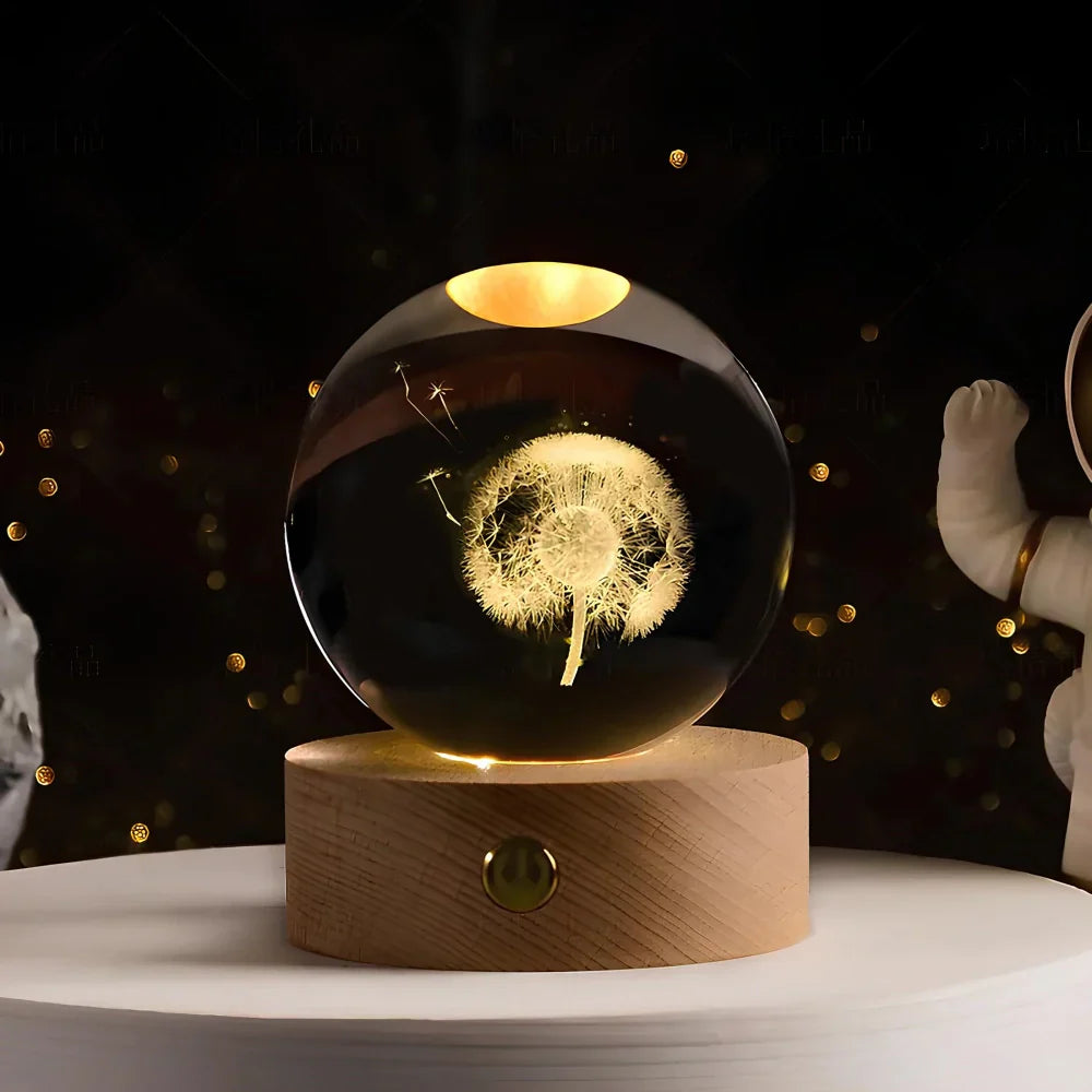 Galactic Night Glow: Enchanting 3D LED Bedside Lamp