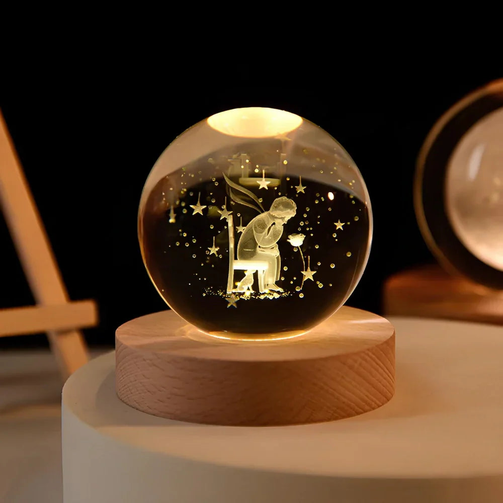 Galactic Night Glow: Enchanting 3D LED Bedside Lamp