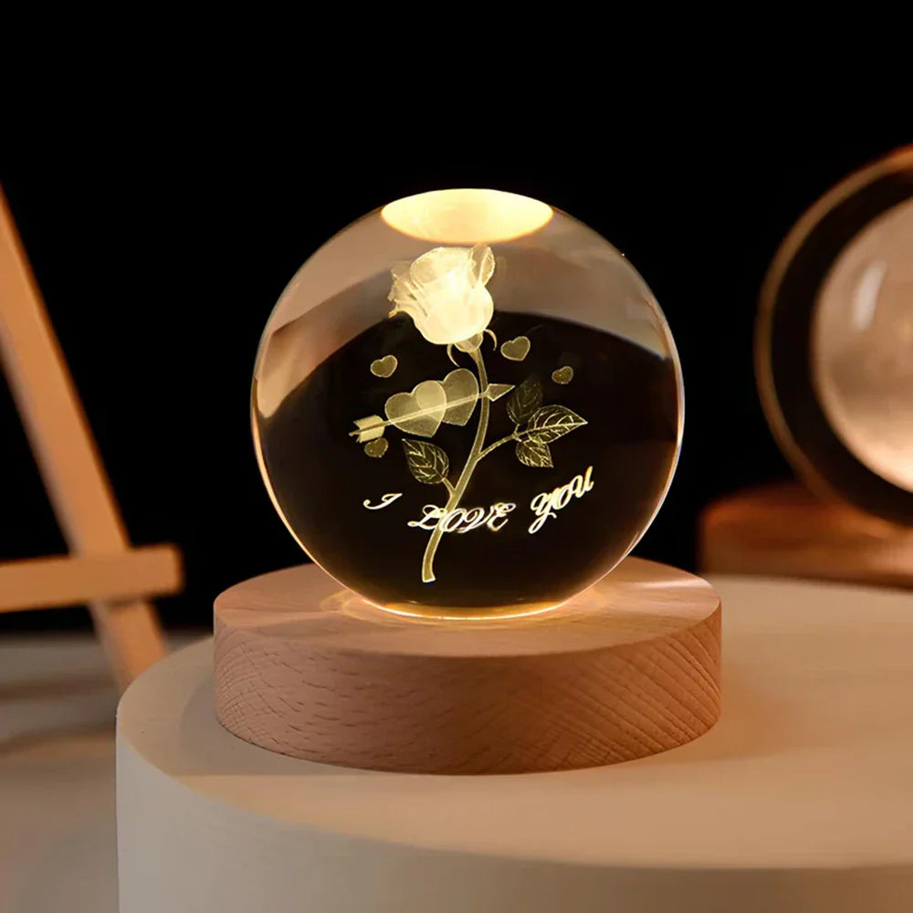 Galactic Night Glow: Enchanting 3D LED Bedside Lamp