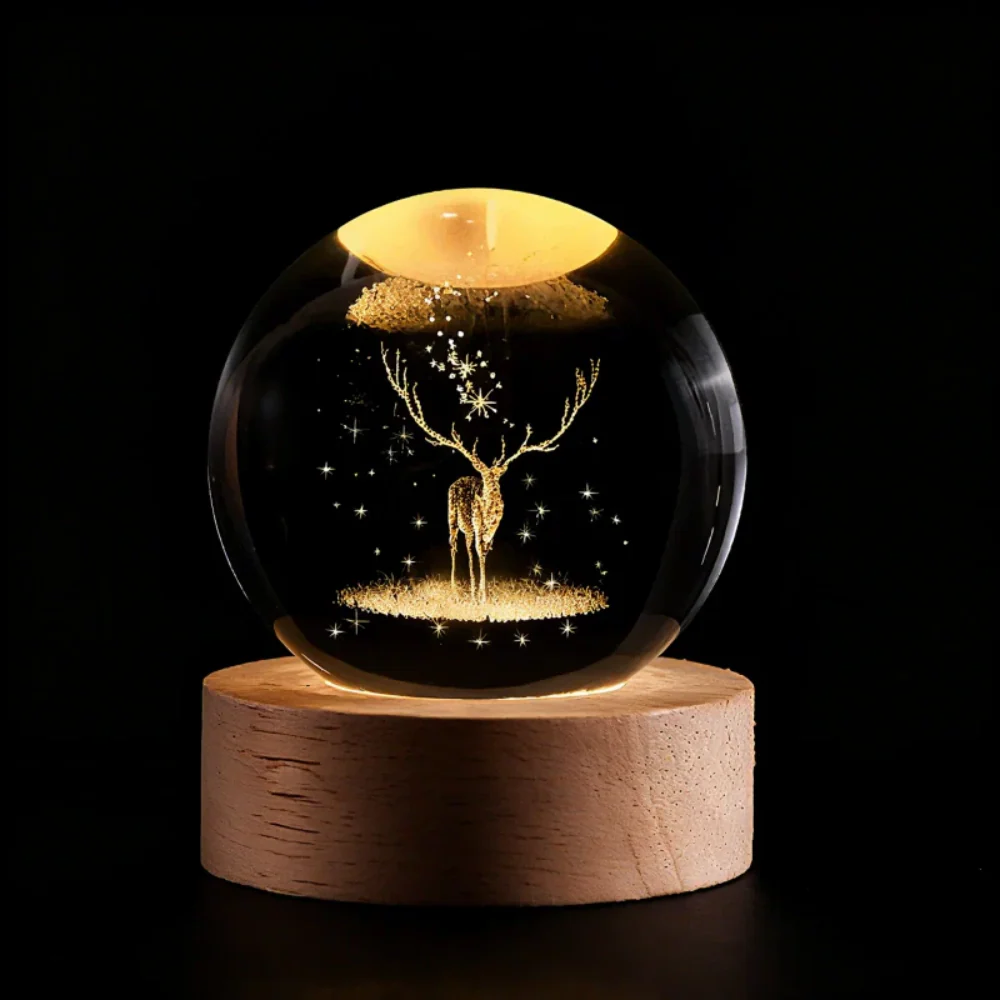Galactic Night Glow: Enchanting 3D LED Bedside Lamp