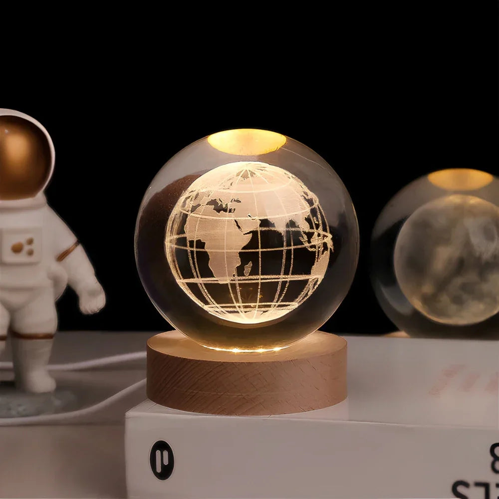 Galactic Night Glow: Enchanting 3D LED Bedside Lamp