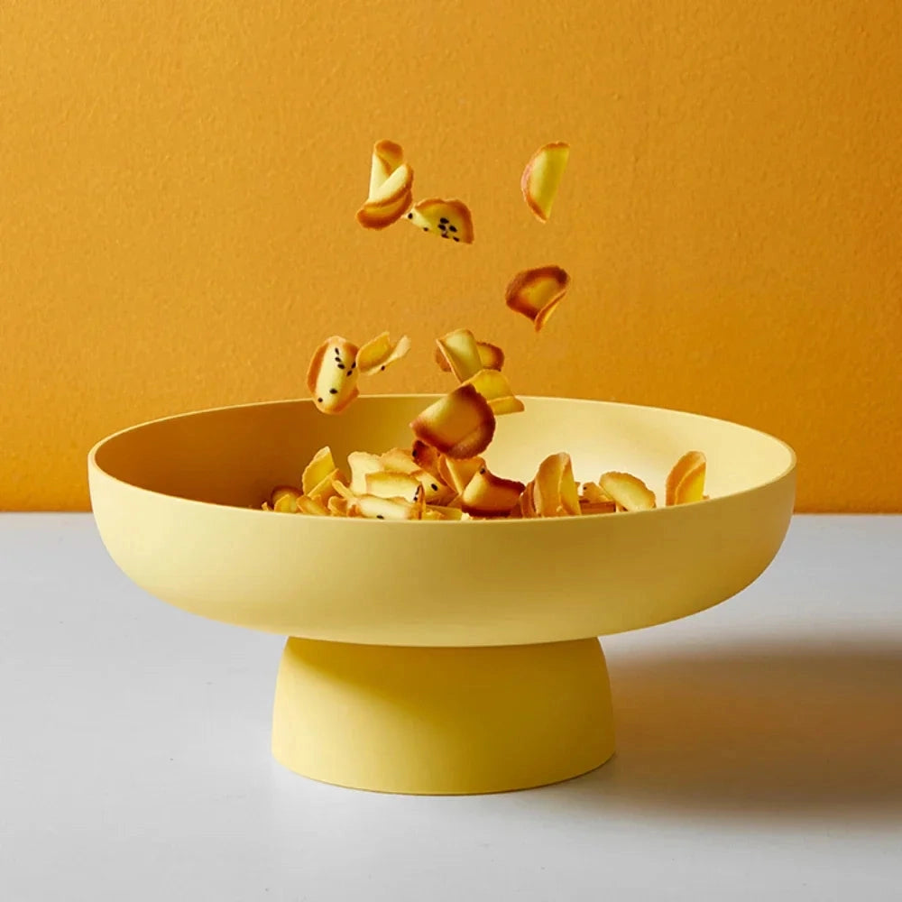 Charming Ceramic Fruit Display Bowl on Elevated Stand