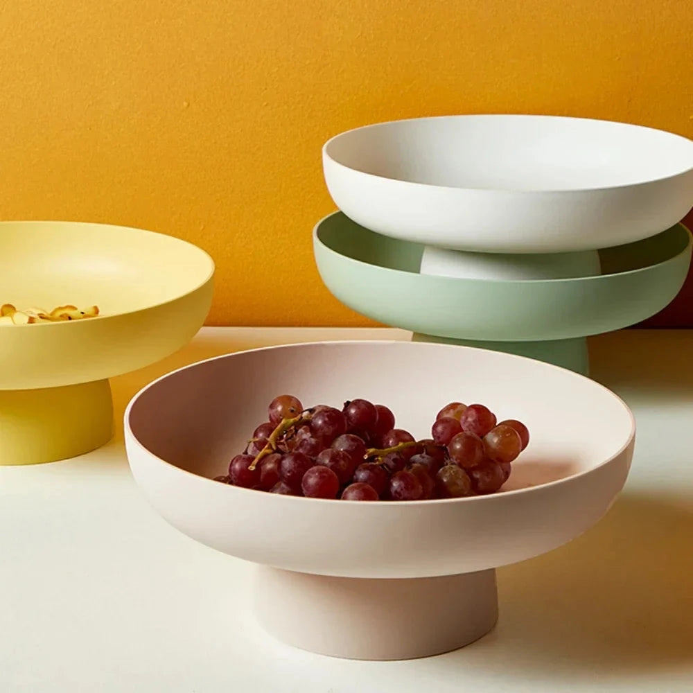 Charming Ceramic Fruit Display Bowl on Elevated Stand