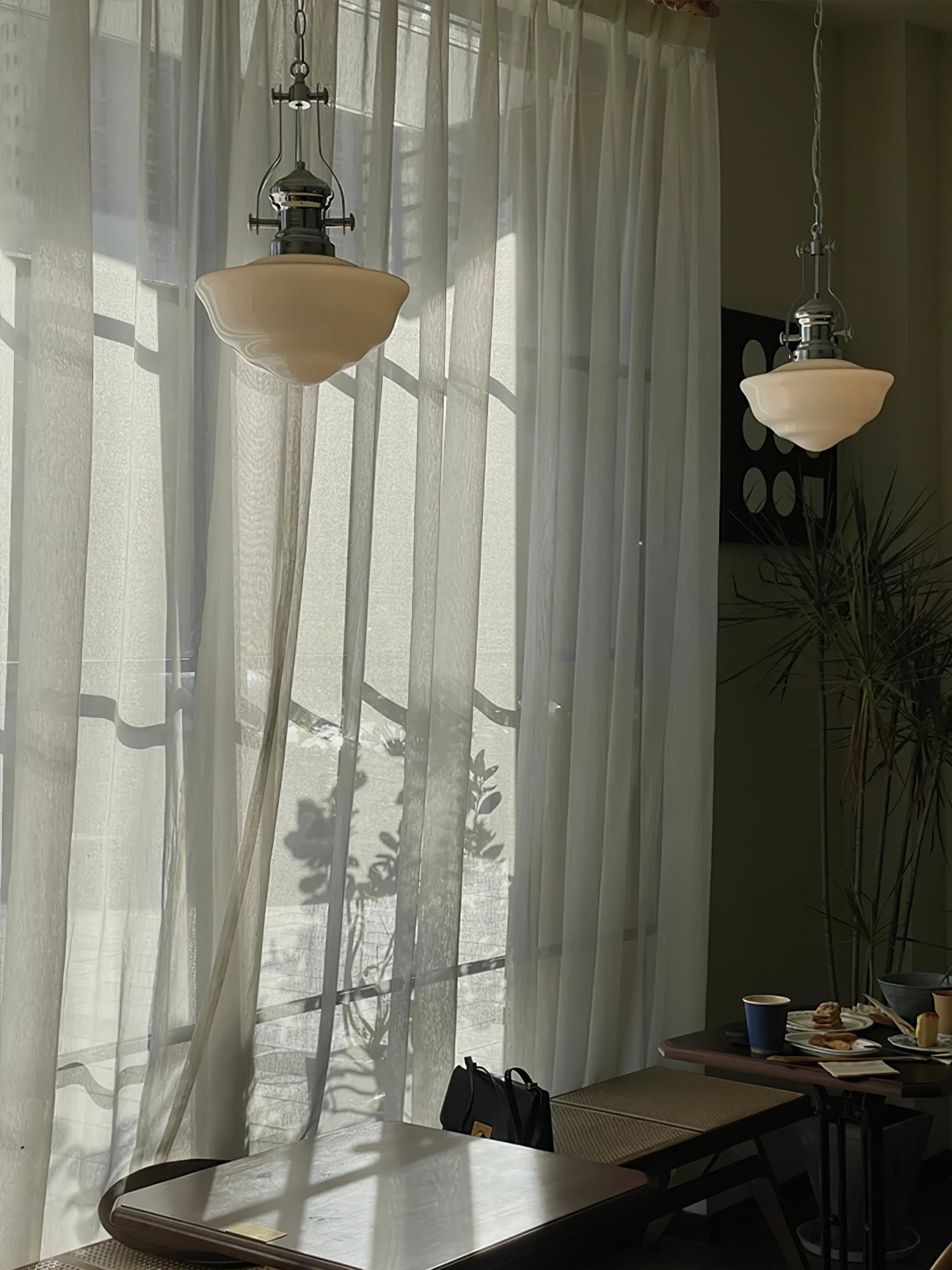 Rustic Charm Pendant Light with Artisan Glass Shades