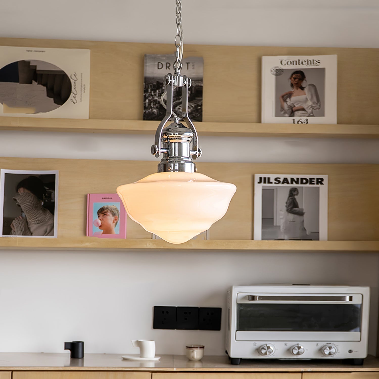 Rustic Charm Pendant Light with Artisan Glass Shades