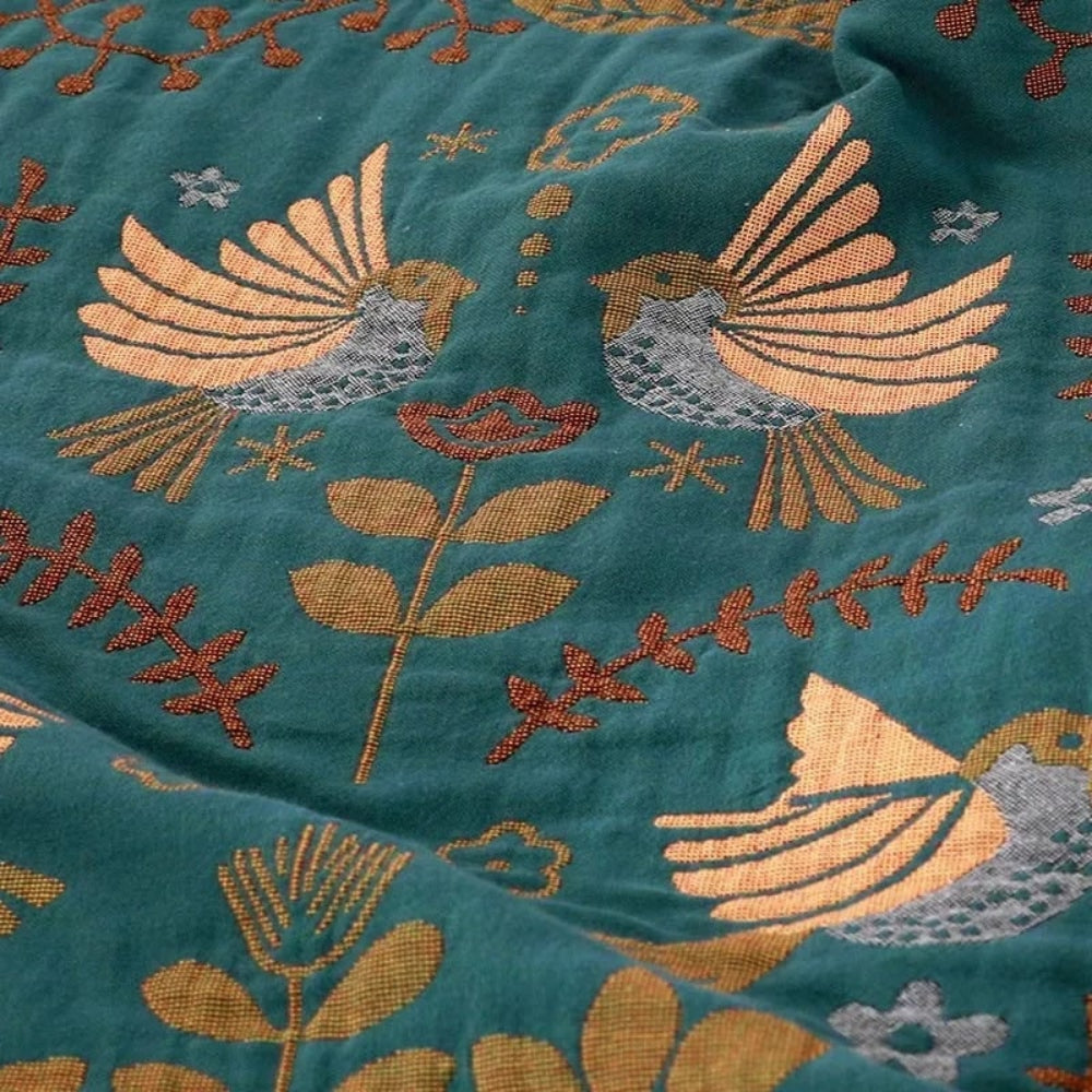 Reversible Throw Blanket with Bohemian Pattern | Cozy Layered Home Decor