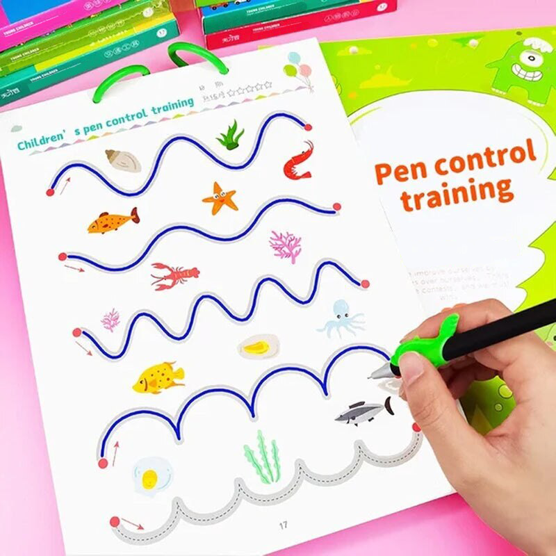 Tracing Workbook Set for Early Writing Skills - Reusable Wipe-Clean Pages