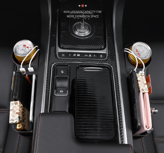 Multifunctional Car Seat Organizer with Cup Holder for Added Storage