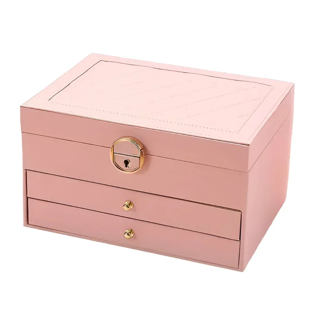 Stylish Multi-Tiered Leather Jewelry Storage Solution