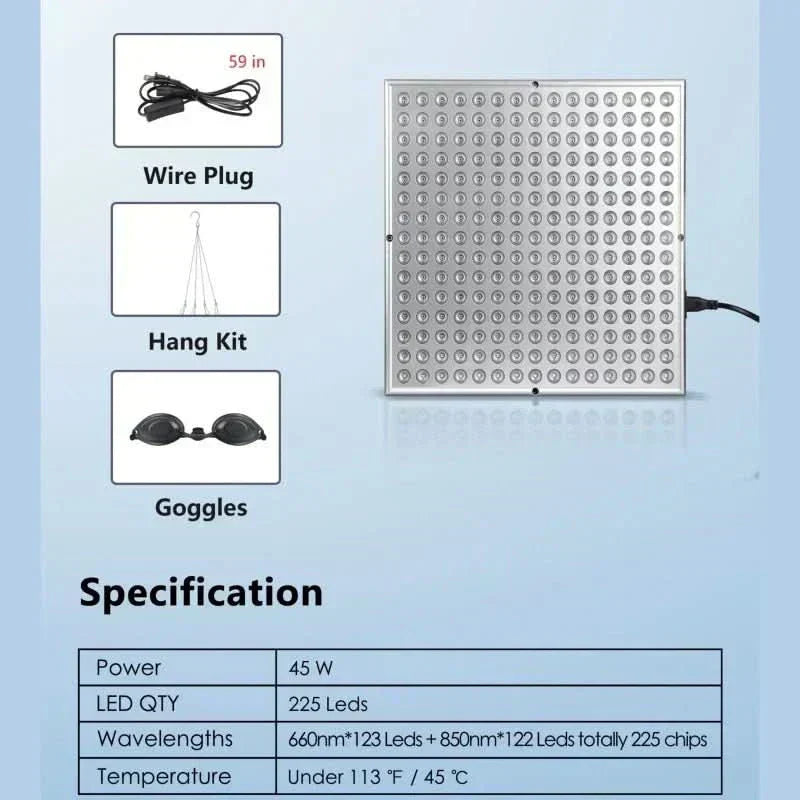 RadiantEase Infrared Light Therapy Panel for Skin and Relaxation
