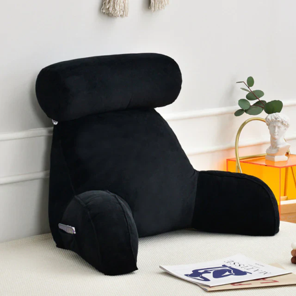 Pillow for Reading in Bed with Back Support and Armrests