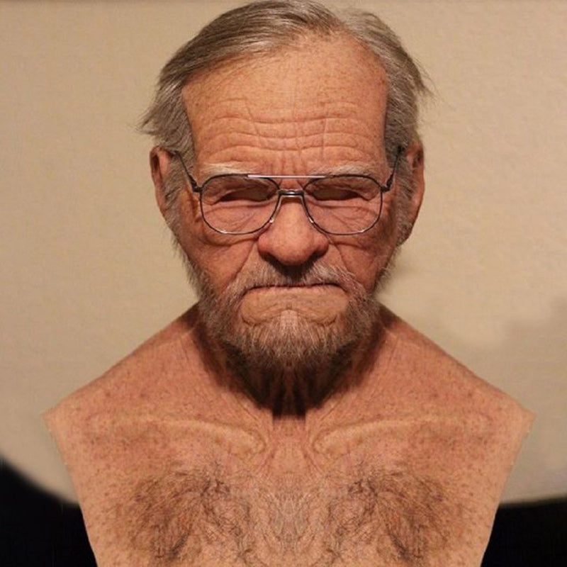 Realistic Old Man Latex Mask for Halloween and Cosplay – Comfortable Fit
