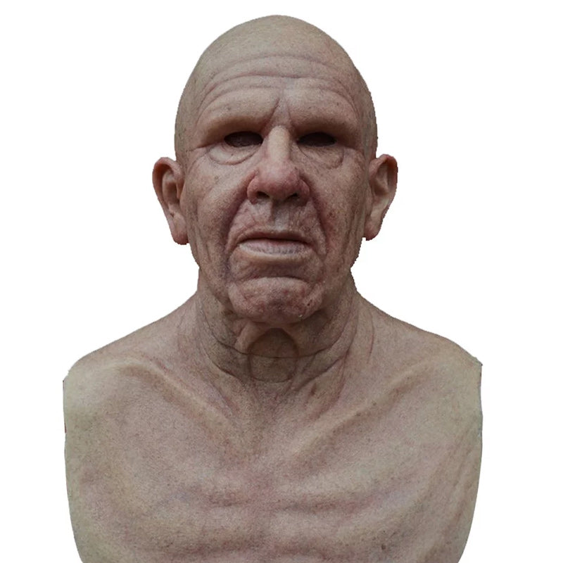 Realistic Old Man Latex Mask for Halloween and Cosplay – Comfortable Fit