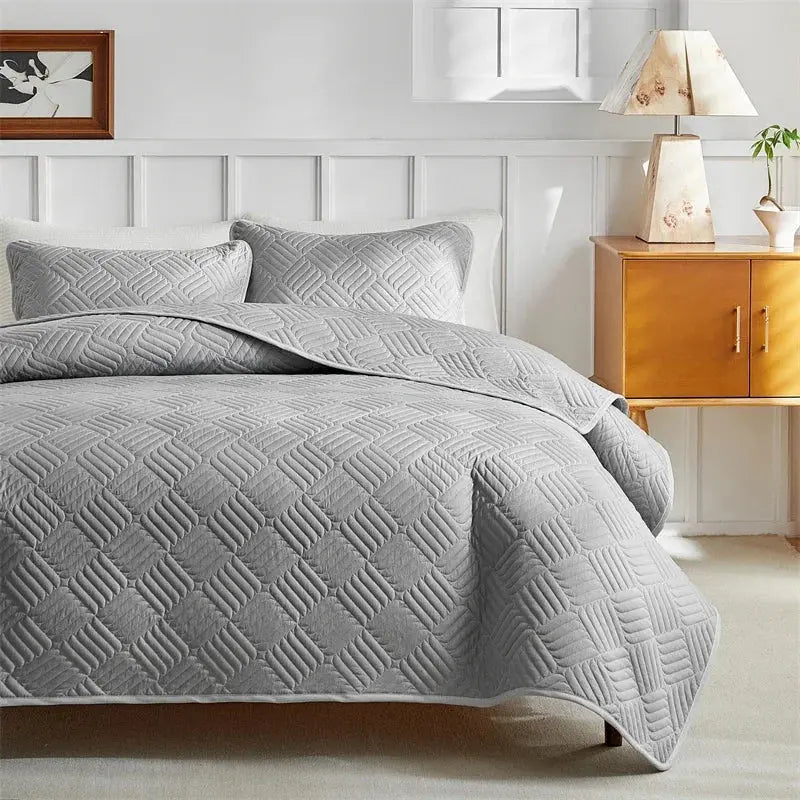 Double-Sided Bedspread Set for Summer - Lightweight Bedding for Queen