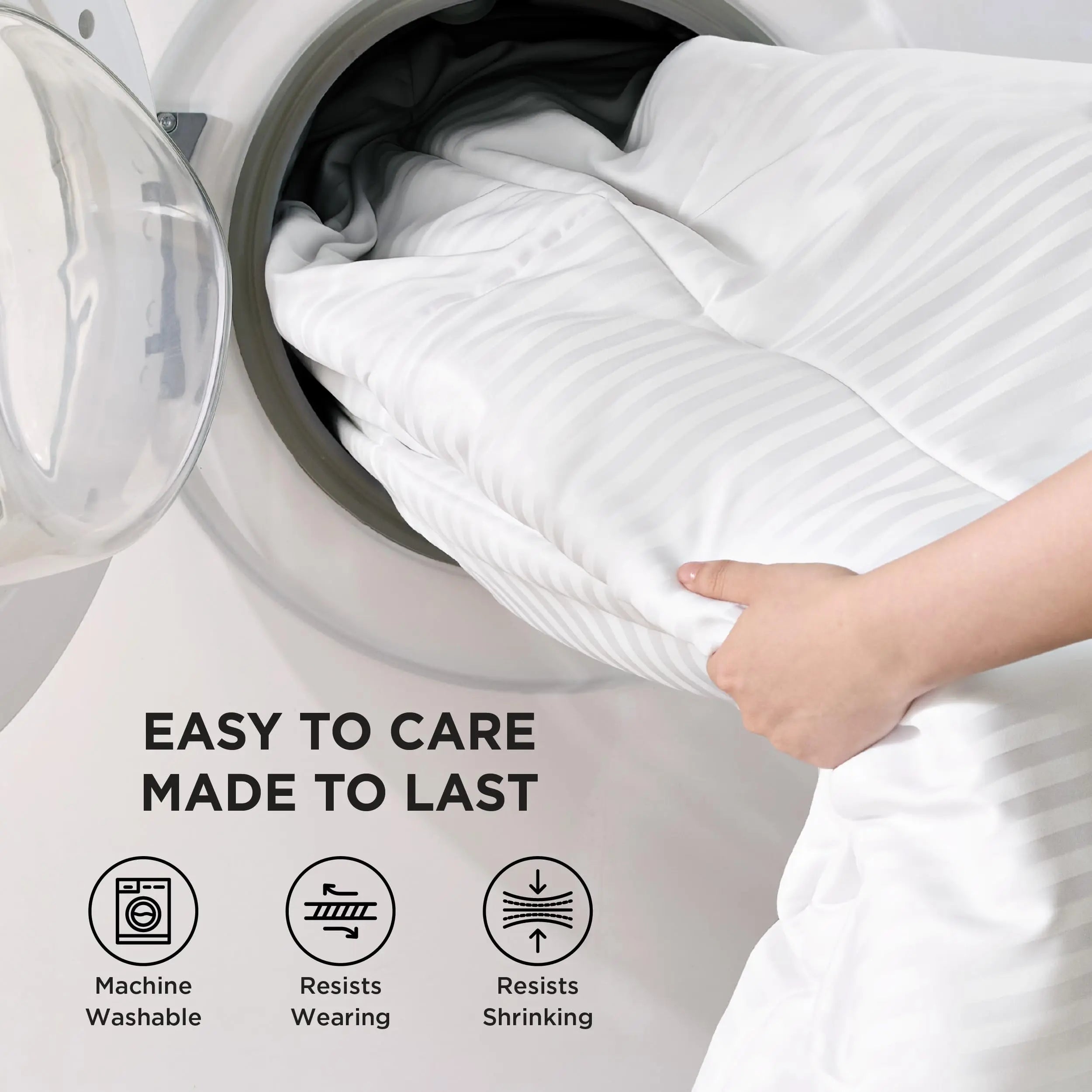 Quilted Summer Duvet Insert for Comfortable Sleep – Lightweight with 8 Tabs