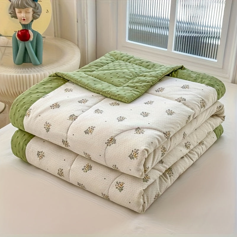 Elegant Floral Bedspread – Lightweight and Breathable Summer Quilt for Cozy Sleep