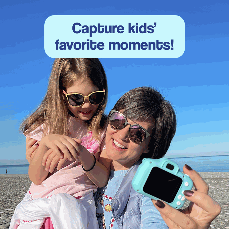 Dual Lens Kids Camera - 12MP, 1080P, Shockproof, 2" IPS Screen, 32GB, 3+ Years
