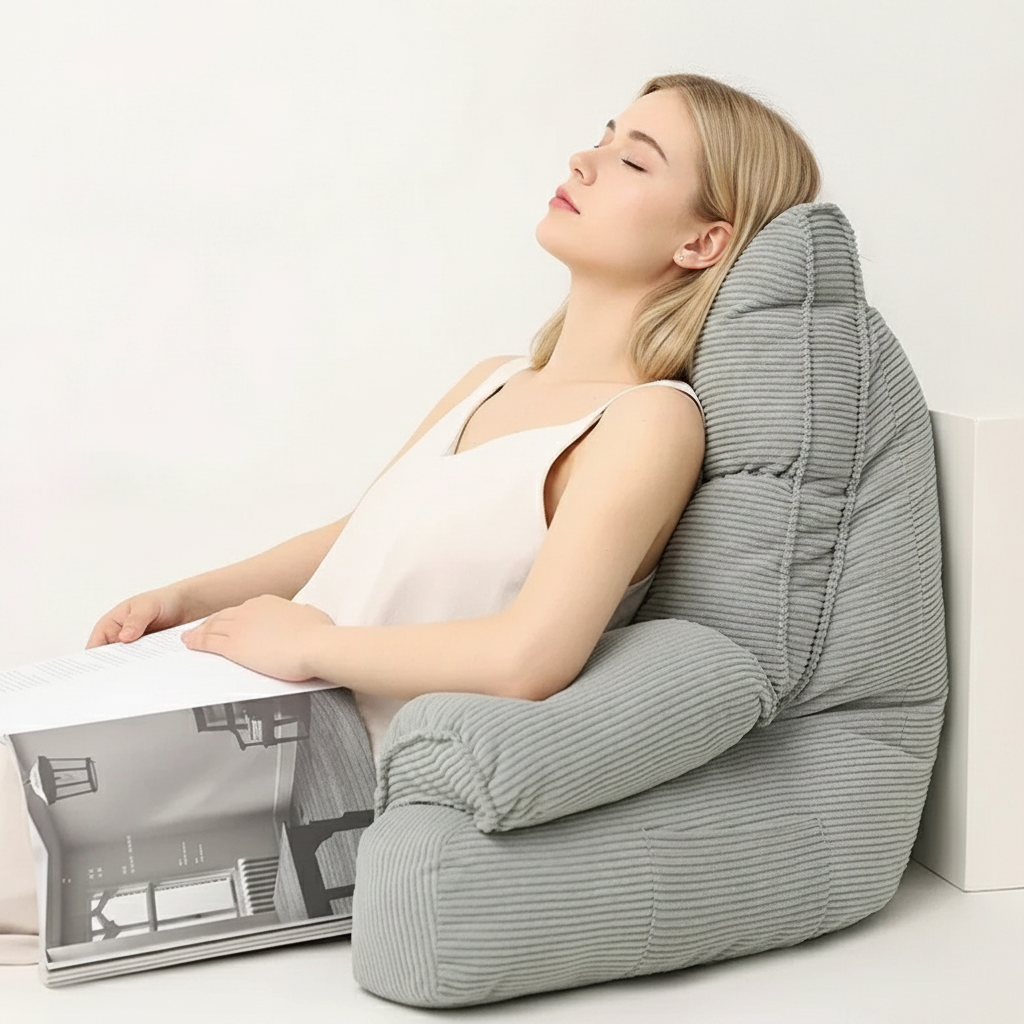 Memory Foam Bed Pillow with Arm Support – Comfortable for Reading and Gaming