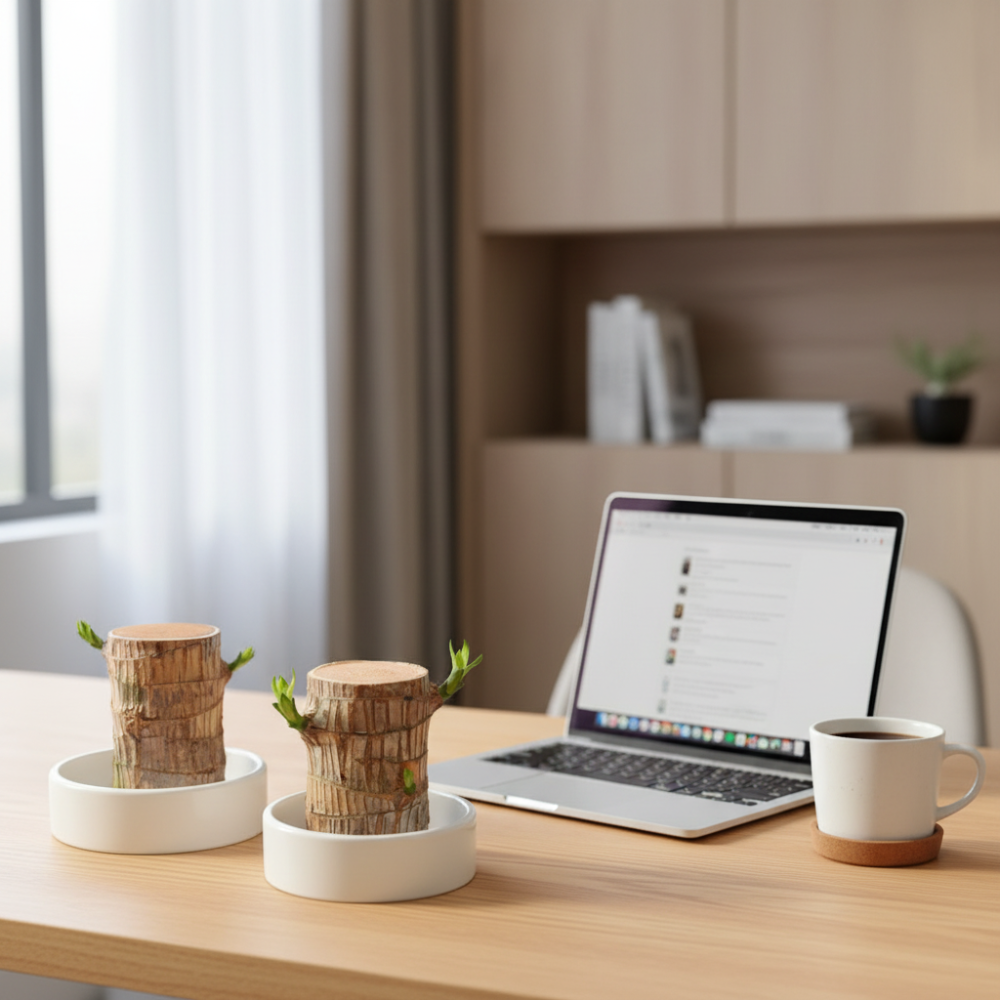 Serenity Green Plant in Elegant Pot for Clean Air