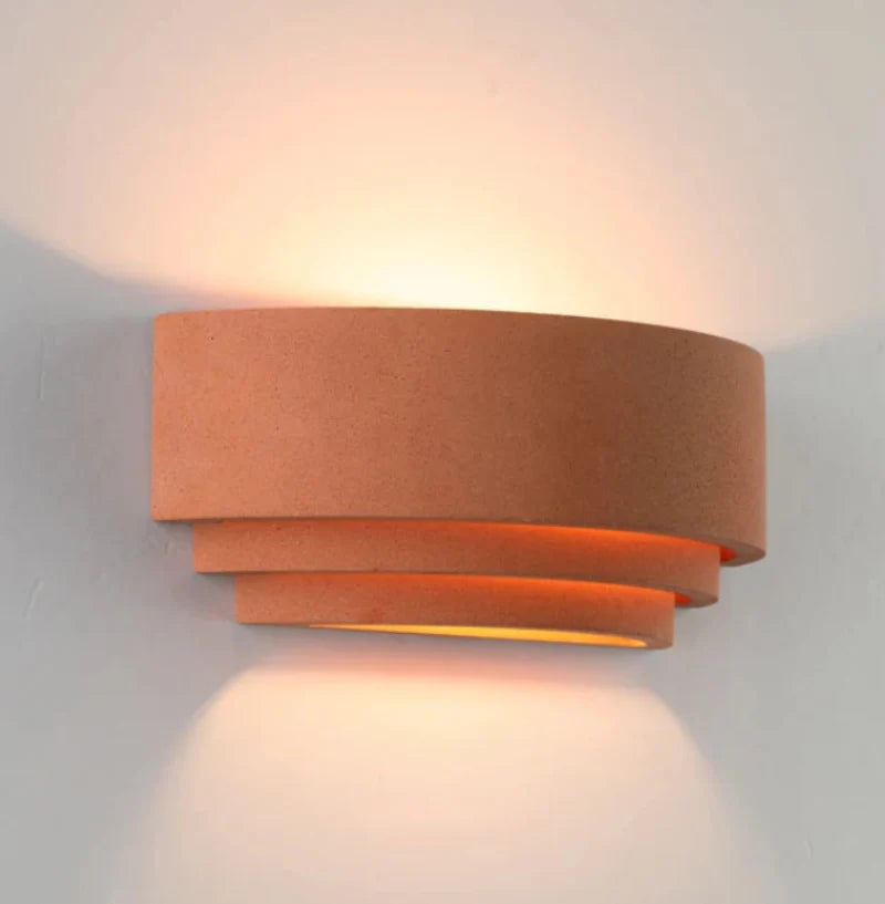 Waterproof LED Wall Sconce Lume Stone | Modern Minimalist Cement Finish | Outdoor Indoor Wall Mounted Light | IP65, Warm White, Energy Efficient, 110V-220V Compatible