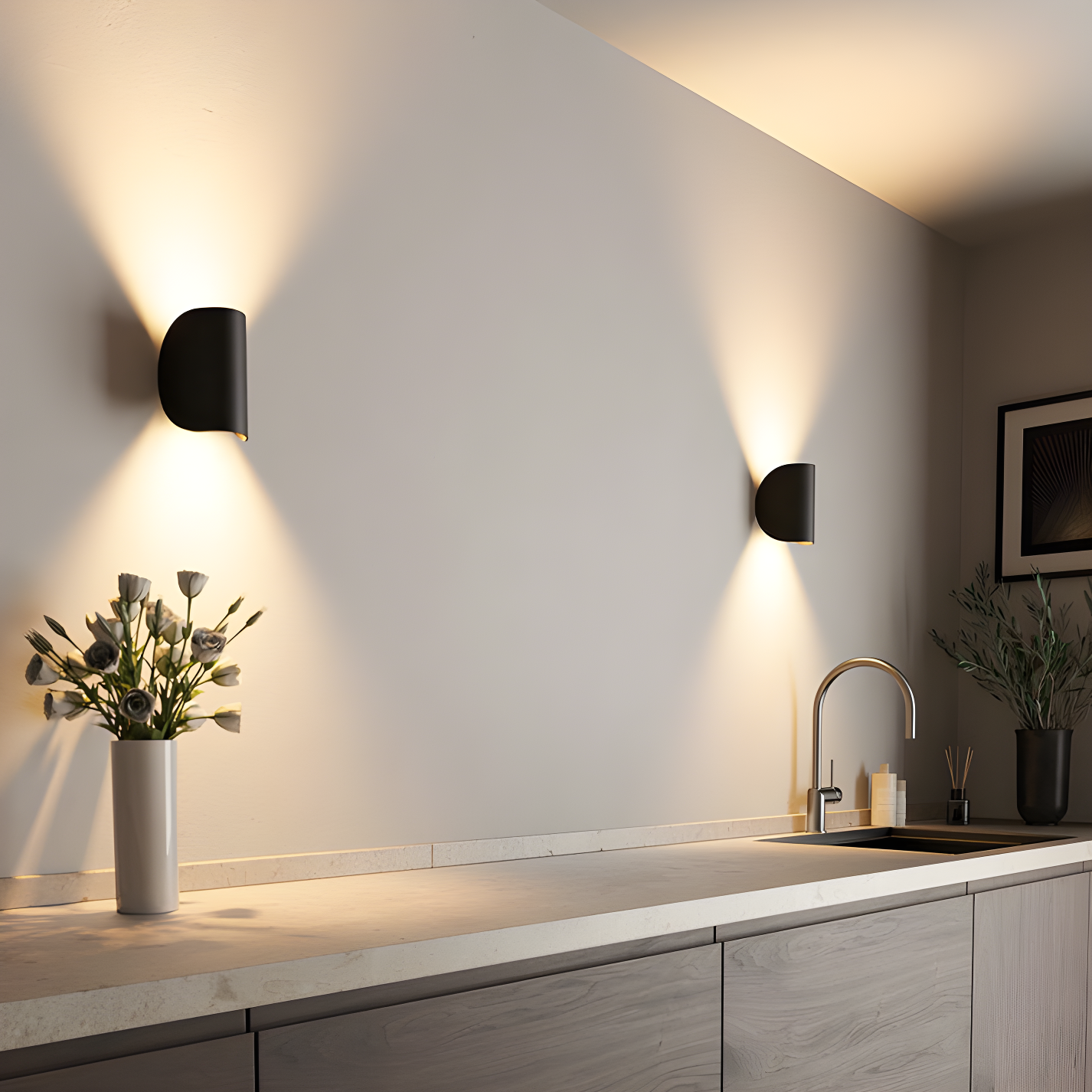 Wall-Mounted LED Cone Sconce | Adjustable 360° Rotation & 45° Tilt | Aluminum, Matte Finish | Indoor & Outdoor Use