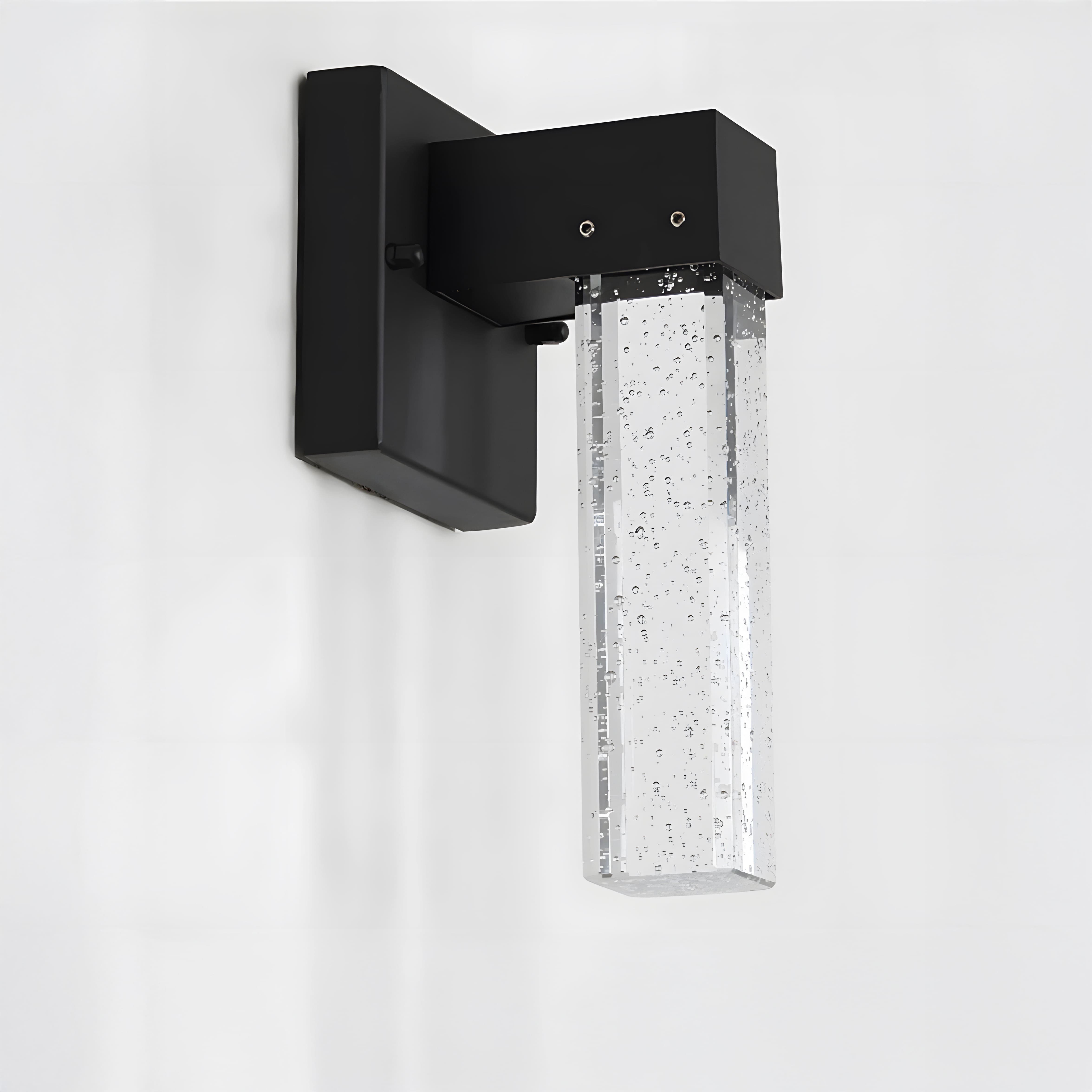 LuxeBeam Premium Aluminum Crystal Outdoor Wall Light Fixture