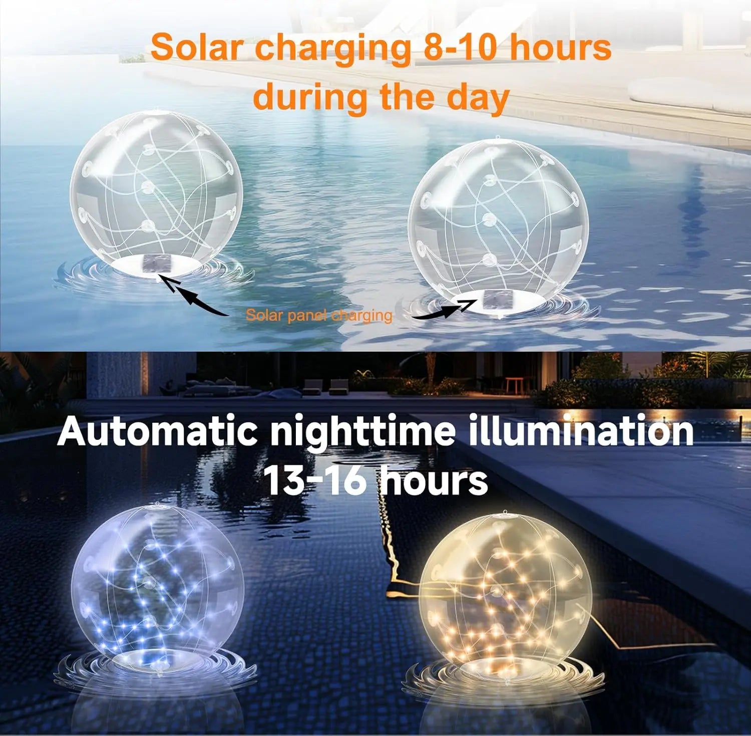 Solar Floating Pool Lights – Waterproof, Color Changing for Magical Nights