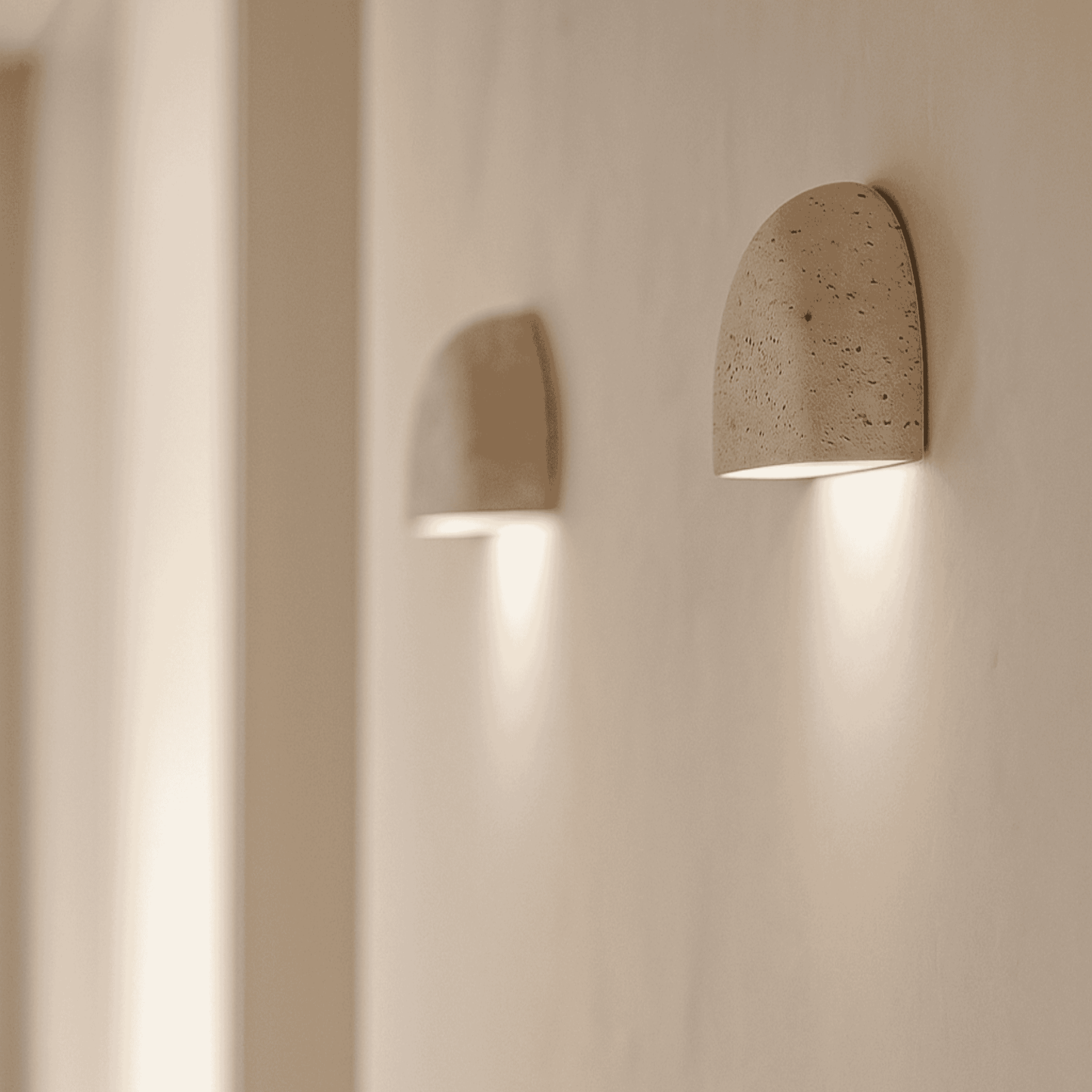 Wall Sconce in Travertine – Wabi-Sabi Inspired Lighting