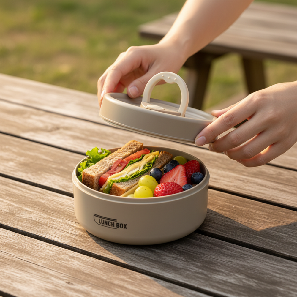 Eco-Friendly Insulated Food Carrier for Hot Meals On-the-Go