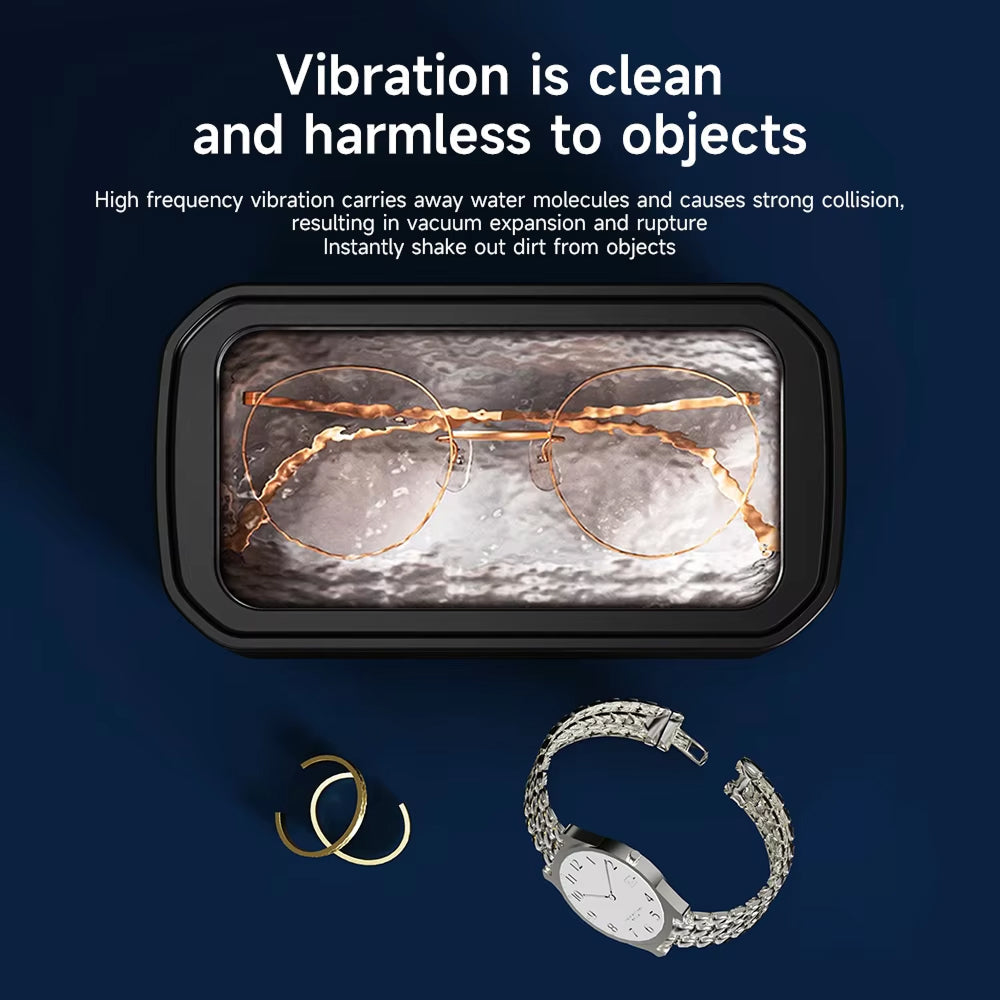 650ml Ultrasonic Cleaning Machine - 40W for Jewelry, Glasses, Watches, Dentures