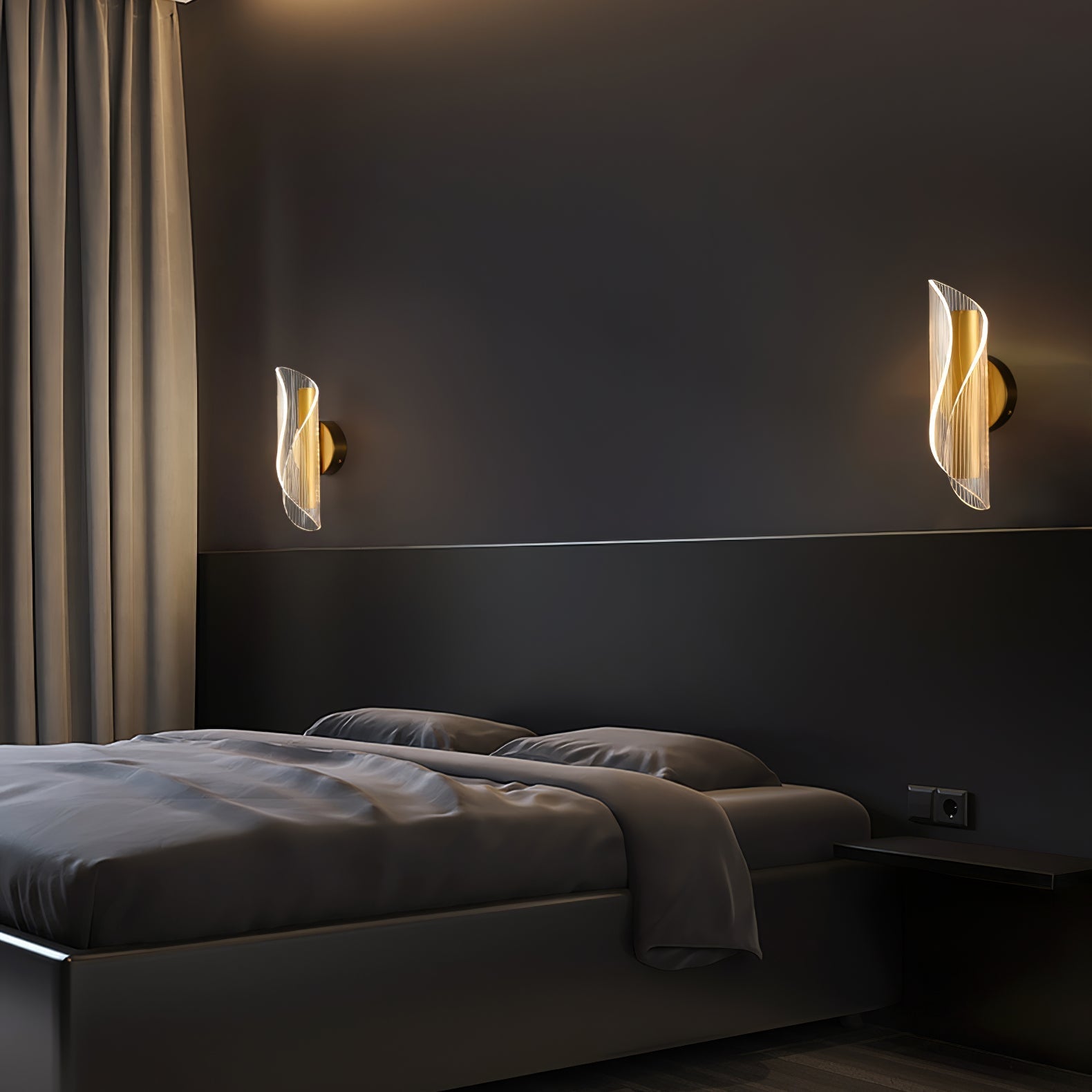 Adjustable Shades Wall Lamp with Warm LED Light – Luxe Design