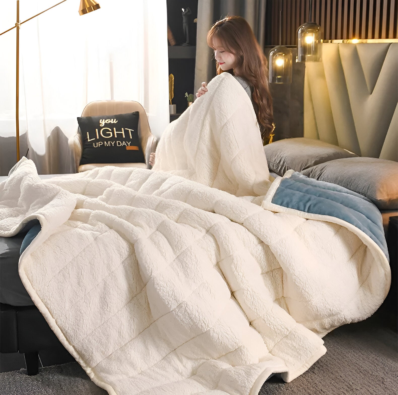 Elegant Design Super Soft Fleece Blanket – Warm and Cozy for Nights