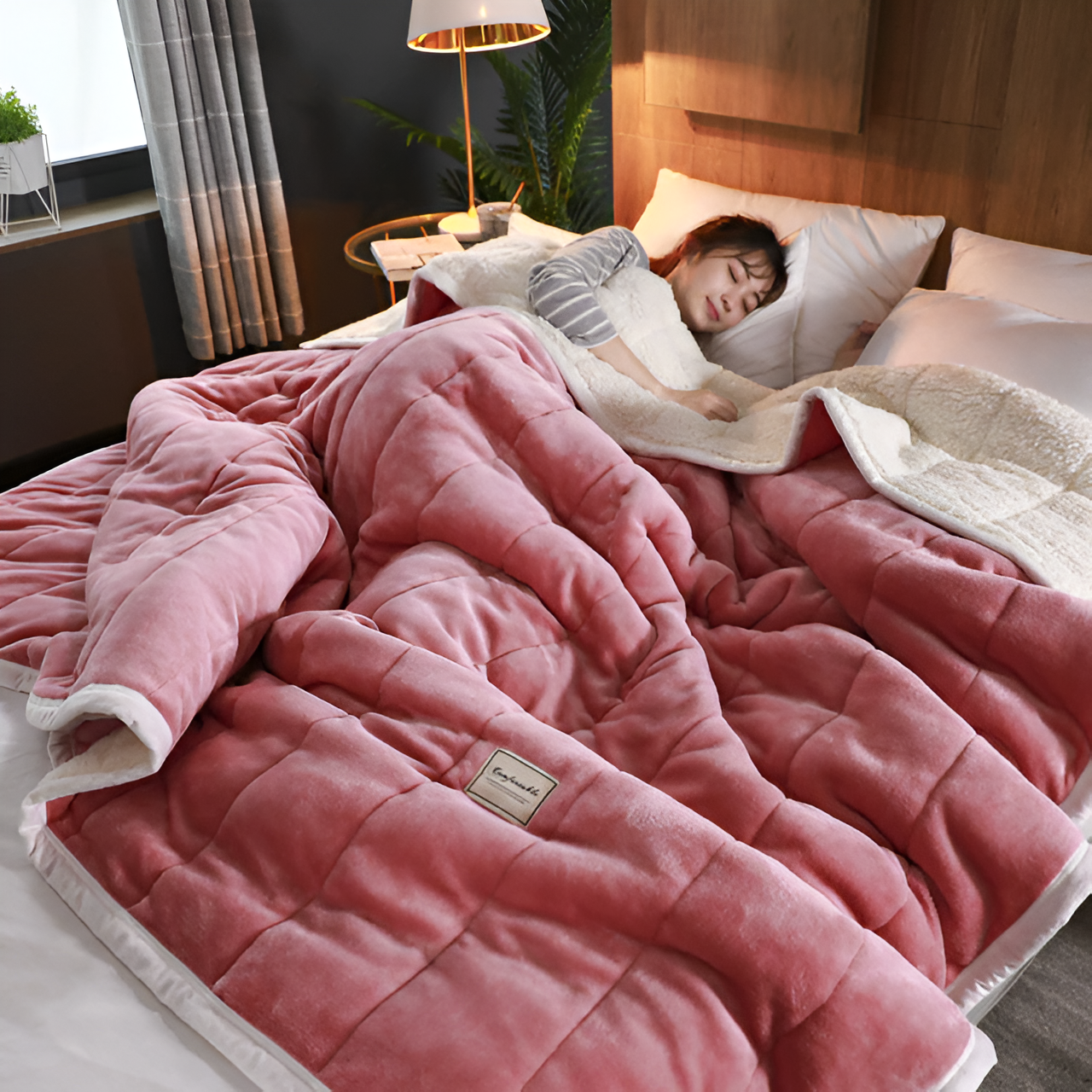 Elegant Design Super Soft Fleece Blanket – Warm and Cozy for Nights