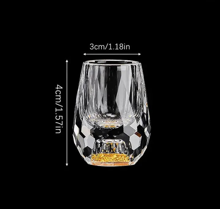 Set of 6 Elegant Cut Crystal Shot Glasses