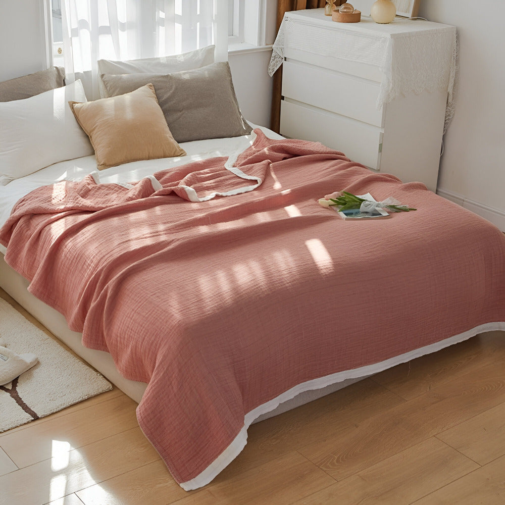 Breathable Summer Blanket | Multi-Layer Muslin Cotton for Cooling Comfort