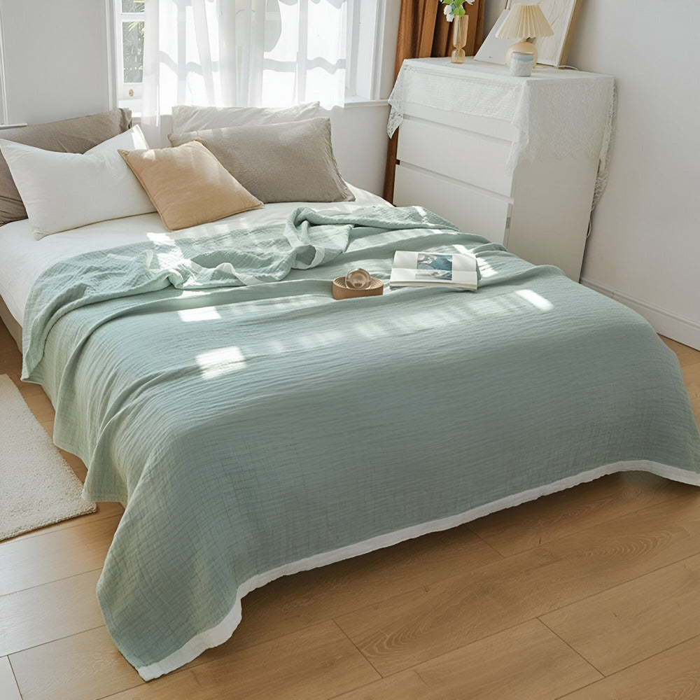 Breathable Summer Blanket | Multi-Layer Muslin Cotton for Cooling Comfort