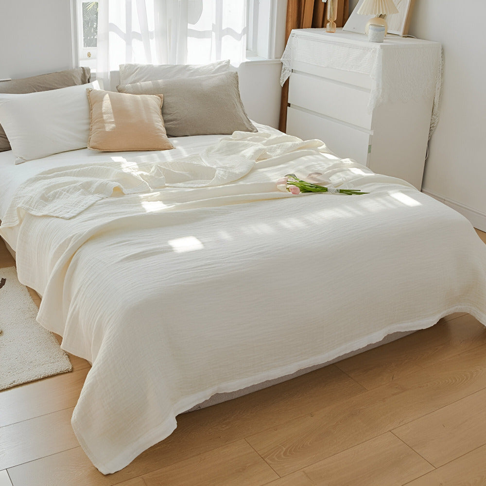 Breathable Summer Blanket | Multi-Layer Muslin Cotton for Cooling Comfort