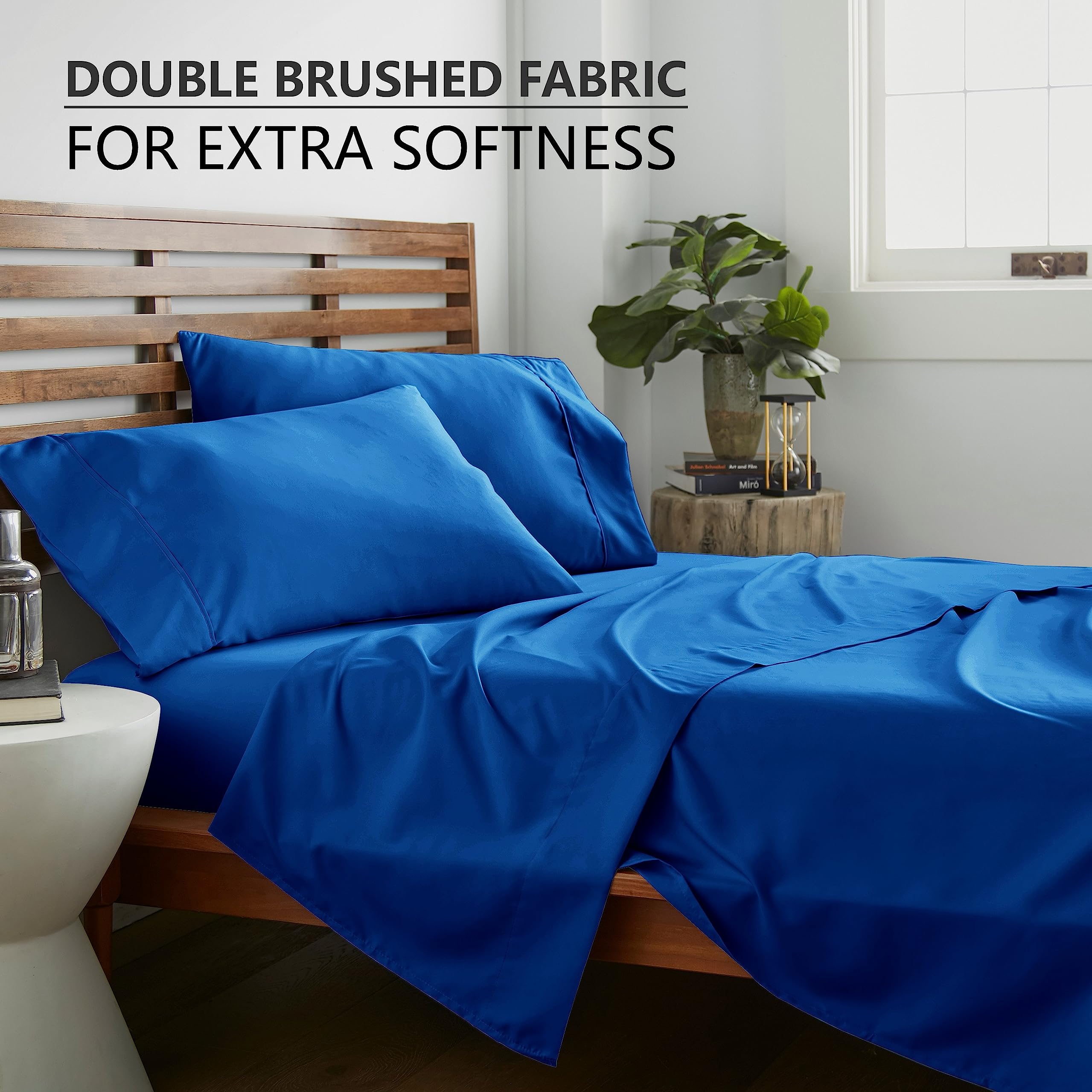 Cooling Polyester Queen Bed Set | 4-Piece Collection for Comfortable Sleep