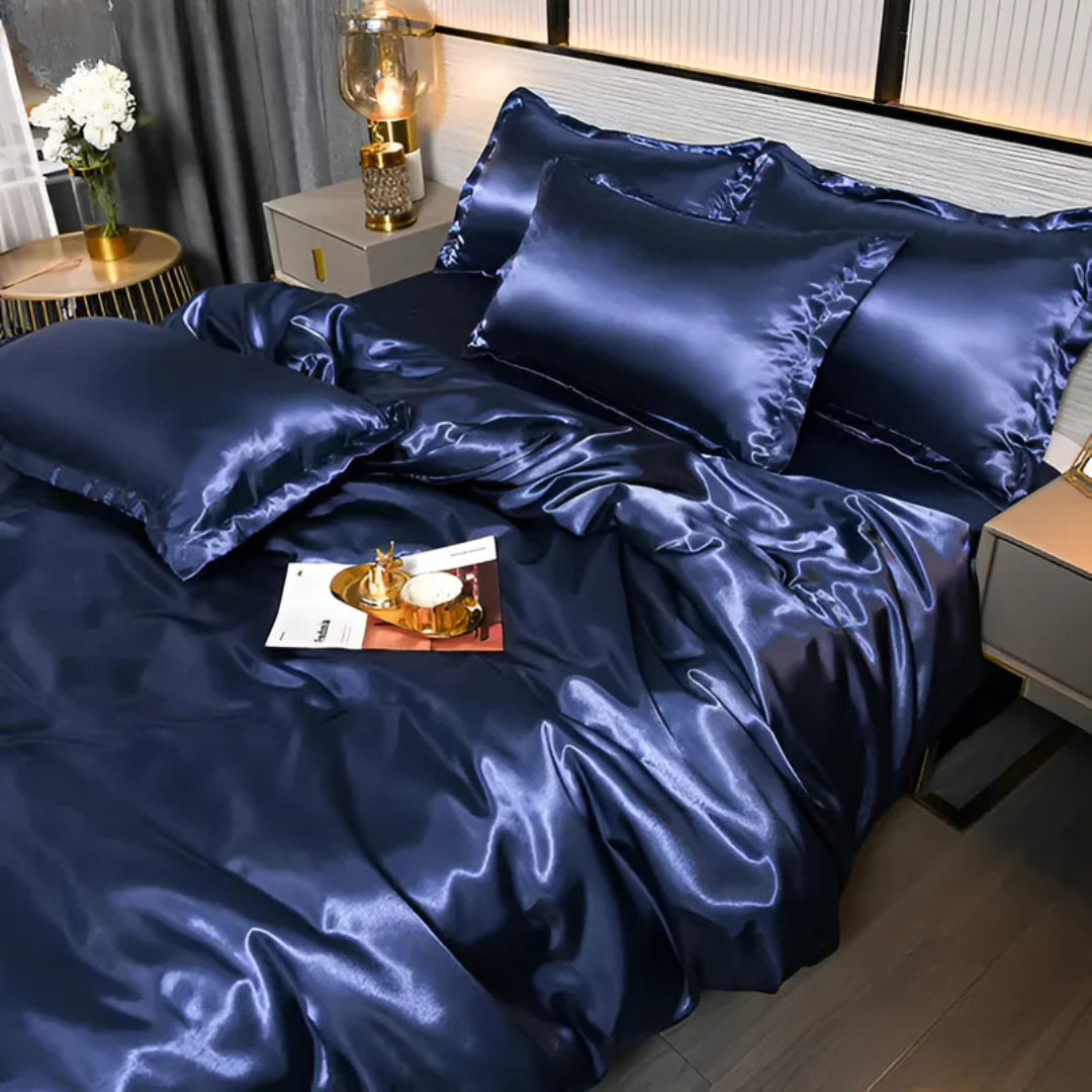 Silk Duvet Cover Set - Breathable Comfort for Elegant Bedding