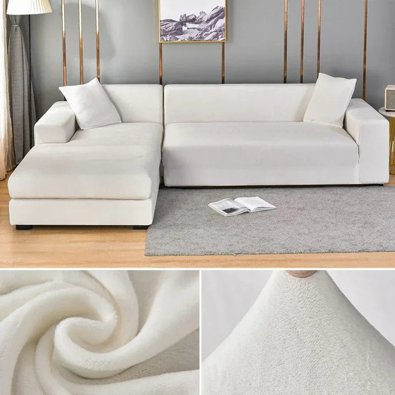Soft Velvet Sofa Slipcover | Durable Stretch Fabric for Ideal Fit