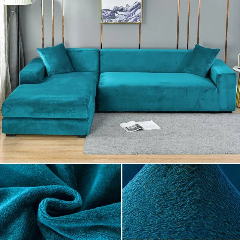 Soft Velvet Sofa Slipcover | Durable Stretch Fabric for Ideal Fit