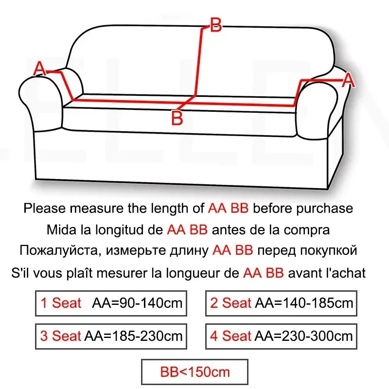Soft Velvet Sofa Slipcover | Durable Stretch Fabric for Ideal Fit