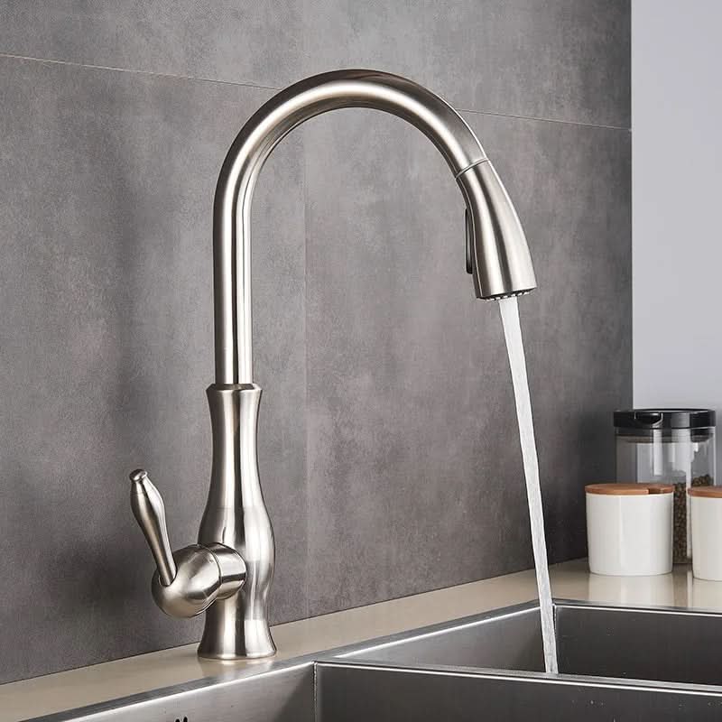 Radiant Luxe Kitchen Faucet with Pull-Out Sprayer and 360° Rotation